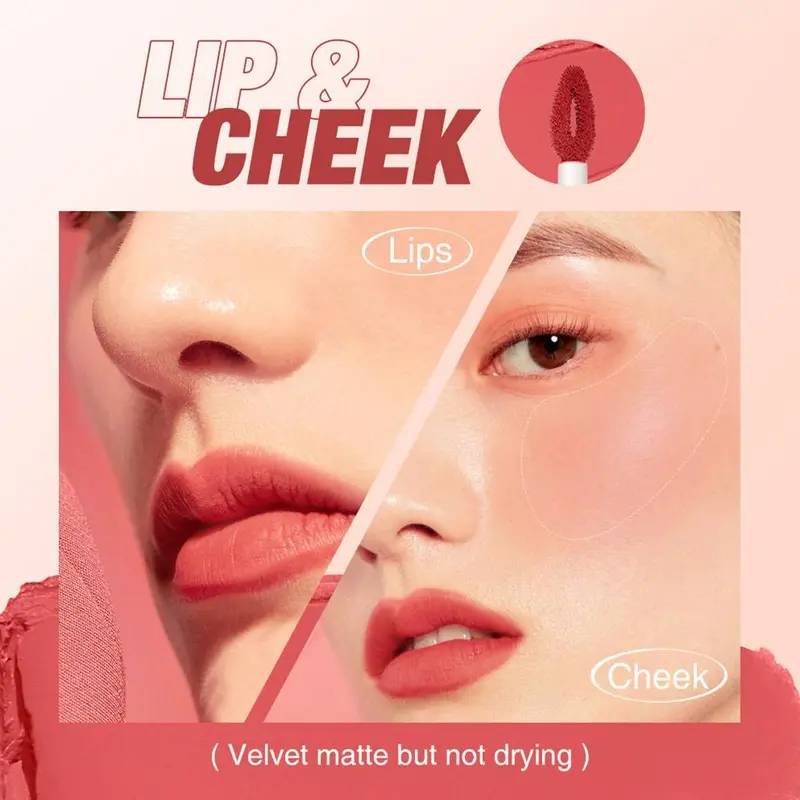 O.TWO.O Velvet Matte Lipstick Dual-use Lip & Cheek Mud Lip Tint Gloss Waterproof 2