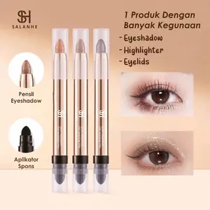 [COD] SALANHE EyeShadow Pengiriman hari ini !! 【Brand-exclusive】 Shimmer EyeShadow Stick package Double Head High Gloss EyeShadow Pen Pearl Fine Flash Brighten Stick Kosmetik