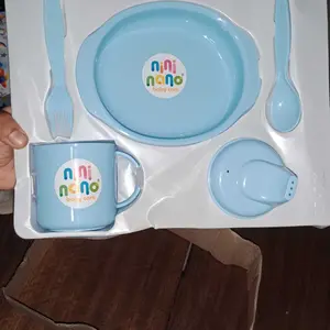 Tempat Makan Bayi Feeding Set 6IN1 LUSTY BUNNY Alat Peralatan Makan Bayi Set LUSTYBUNNY - 1419