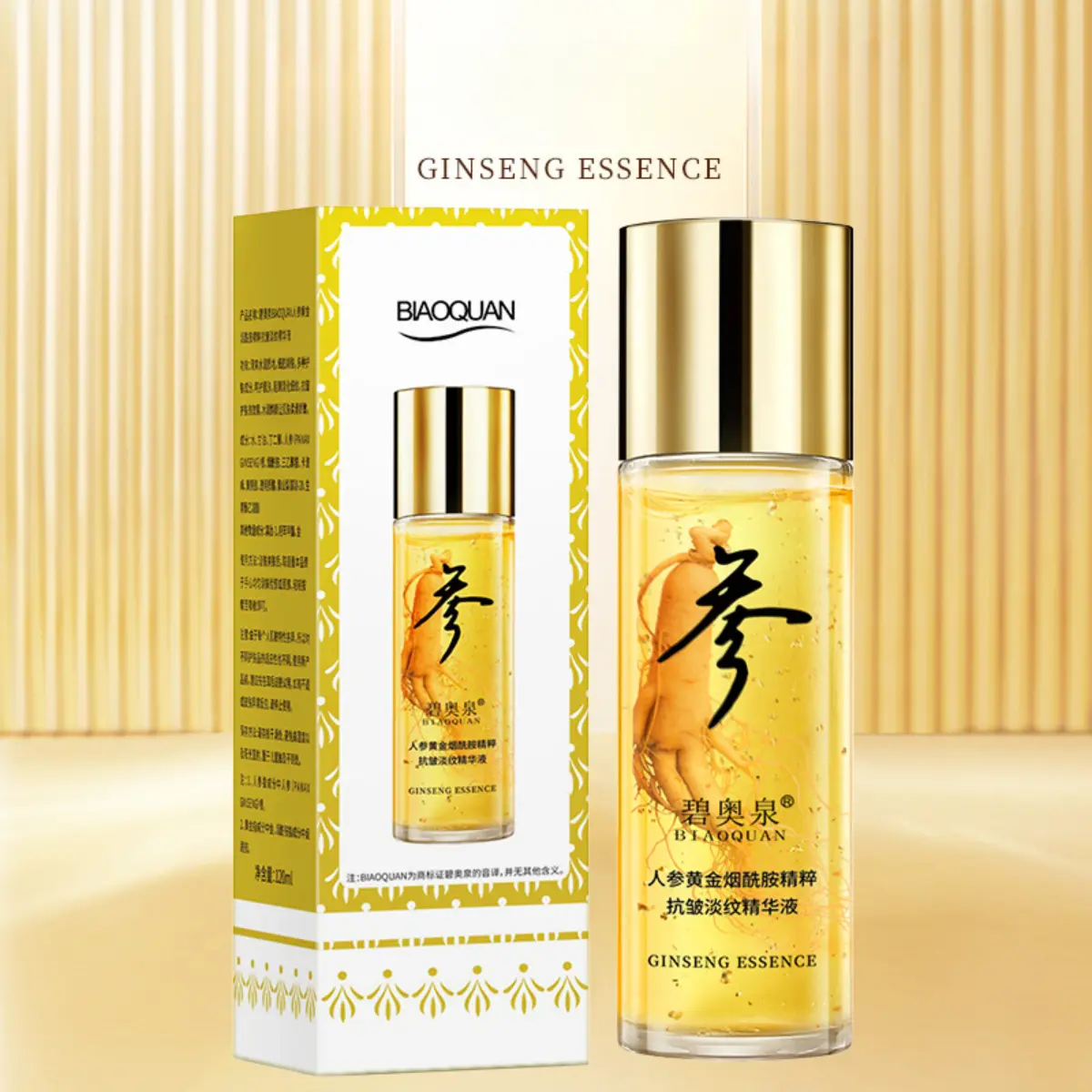 Bioquan Ginseng Gold Niacinamide Essence Anti-Wrinkle Lightening Essence Moisturizing Anti-Wrinkle Essence Shrink Pores Essence Oil Cosmetics Skin in Care Products