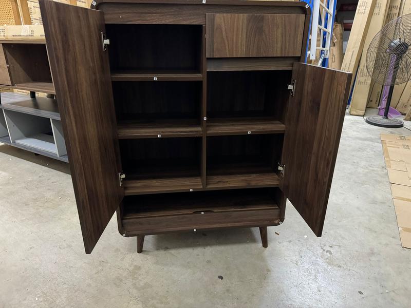 Product Introduction of 2 Door Shoe Cabinet / Shoe Rack / Shoe Rack With Drawer/ Walnut Shoe Cabinet / Shoe Storage Cabinet / Flexidesignx MONTI 14