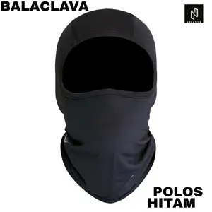 Balaclava Masker Helm Hitam Polos Anti Debu Pengendara Motor Bahan Elastis