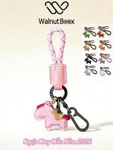 Mặt Dây Chuyền Móc Chìa Khóa Bò Làm Bằng Tay, WalnutBoox, Thiết Kế Giàu Có Tức Thì, Tinh Tế Và Đơn Giản, Phong Cách Unisex, Thích Hợp Cho Các Cặp Đôi, Bao Gồm Dây Chuyền Chìa Khóa