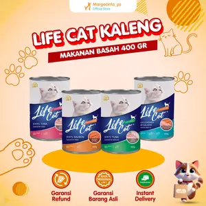 [BEBAS KERUSAKAN] Makanan Basah Untuk Kucing Adult & Kitten LIFE CAT 400 GR