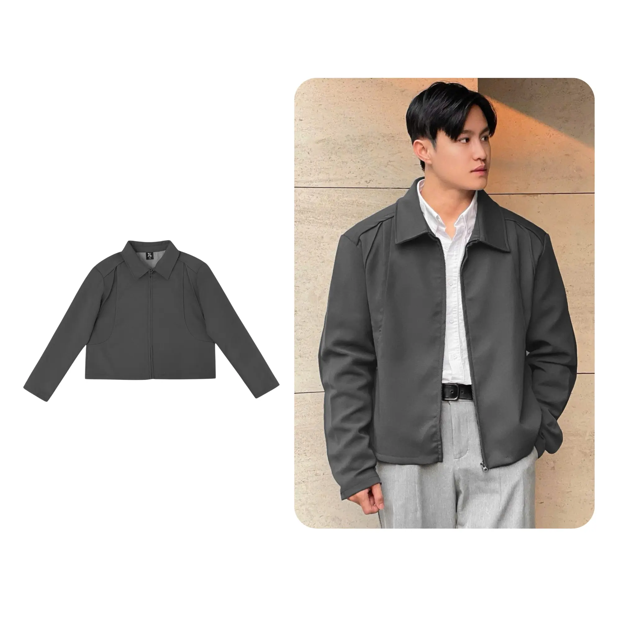 Áo khoác Eden Jack Lane, Áo khoác form rộng thời trang unisex chất liệu tuyết mưa