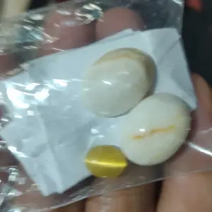 Batu akik mani gajah putih / natural calcite asli bisa jalan di air cuka