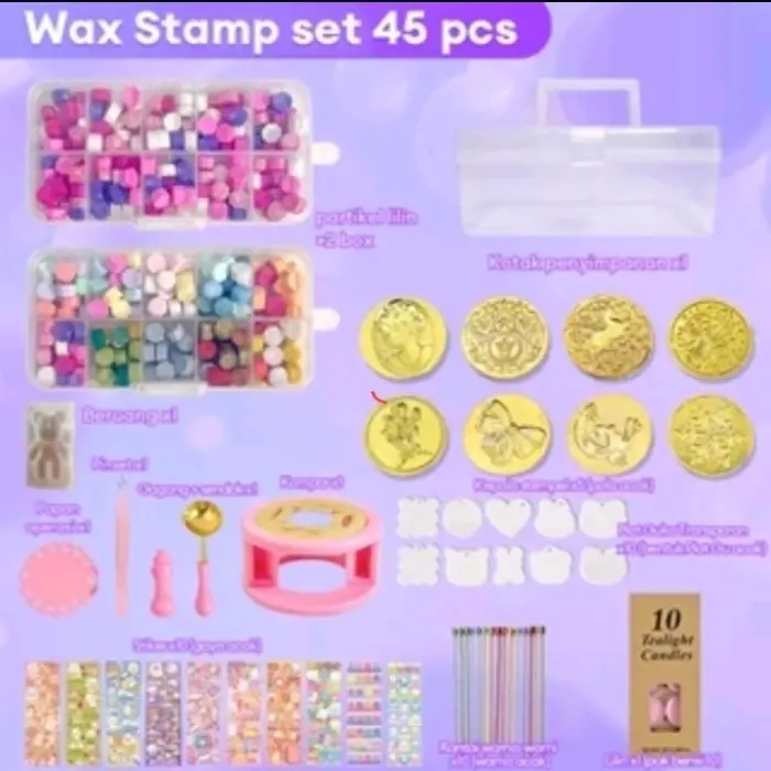 H㊚F5 GUKA SET DIY 3-IN-1 JELLY WAX FIRE PAINT SEALING WAX SET GANTUNGAN KUN Q➸OA 2