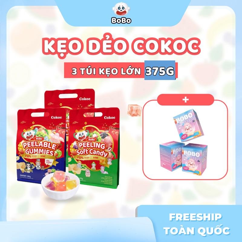COMBO HƠN 1KG KẸO DẺO BÓC VỎ COKOC LỚN VỚI BLINDBOX - ĂN VẶT CHO CẢ NHÀ , QUÀ CHO BÉ, Thức Ăn, Candy Food