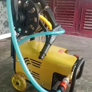 REAIM Jet Cleaner 600bar Alat Cuci Mobil 800W Motor dengan Tekanan Tinggi, Dapat Diatur, dan Desain Penyimpanan Pipa Air