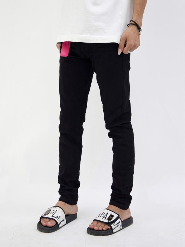 [D771755] Quần jean nam đen trơn có dập gân nổi ống ôm, chất denim co dãn 4 chiều cho boy phố chất chơi quanjean nam