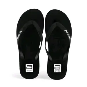 Flip Flop sendal jepit Casual pria ANDA_ sendal jepit pria distro kekinian Sandal Kasual Karet Hitam