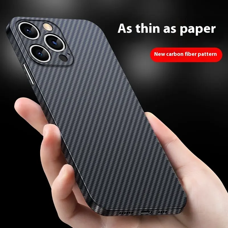 Carbon Fiber Phone Case for iPhone 11/12/13/14/15/16 Plus Pro Max - MagSafe Magnetic Charging for iPhone 15 - PC Hard Shell Protective Case"