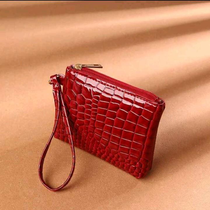 Dompet Uang & Koin Kulit Croco Terbaru 2025 - Model Viral Kekinian - Wanita, Kartu 6
