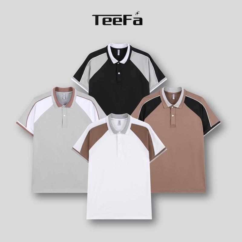 [PLD03] Áo Polo Phối Vai Chất Vải Cotton Cá Sấu Co Giãn 4 Chiều, Thoáng Mát, Phong Cách Hàn Quốc