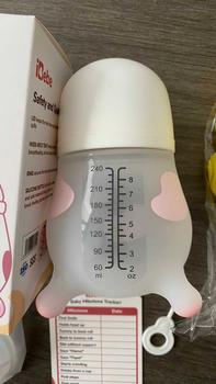 Product Review of {free silikon sikat 1pc} MooMoo ibebe ultra DBF 20 ultra soft 4in1 silicon Botol Susu Bayi Wide-Neck 150ml/240ml anti kolik BPA free COD Anti Pecah Newborn 0 3 6 9 bulan Sedotan Minum Bunda  teether antikolik from A**y H**n 1