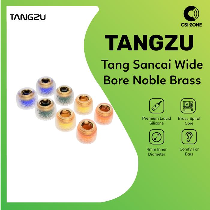 Gambar Tangzu Sancai Wide Bore Noble Silicone Brass Eartips For In Ear Monitor Earphone - 1 Set 3 Pair, Size S dari CSI-ZONE Kota Administrasi Jakarta Pusat Tokopedia