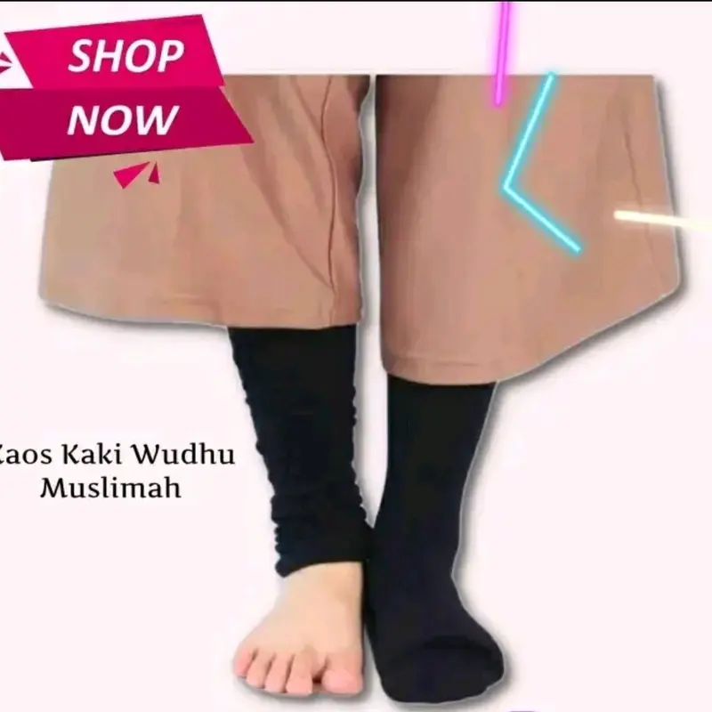 Kaos kaki wudhu umroh dan haji bahan nilon wanita muslimah dewasa Panjang 0