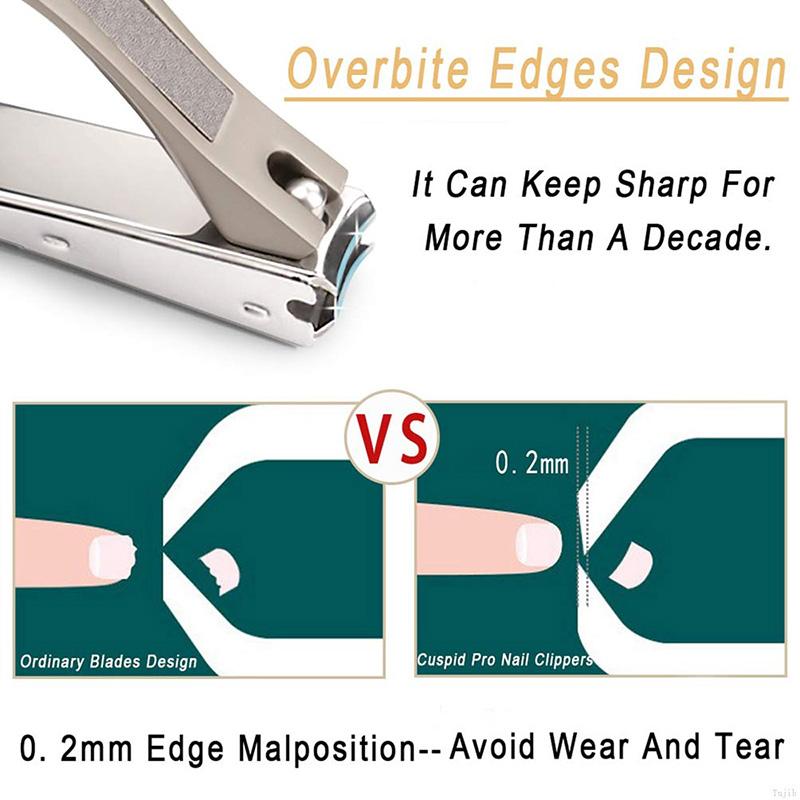 Product Introduction of KIPRUN Nail Clipper, 3Pcs Nail Trimmer, Large Sharp Stainless Steel Anti Splash Sharp Fingernail Cutter edgy 34