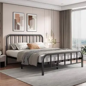 Metal bed frame Iron frame bed Single/double/queen bed High load-bearing frame bed Simple iron bed