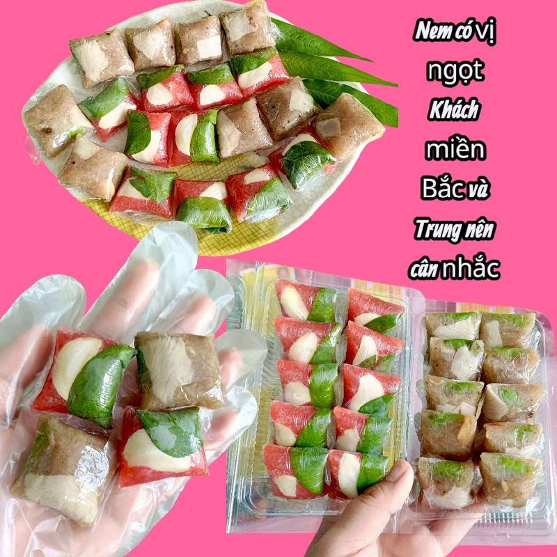 combo 5 hộp nem bì lai vung miền tây - tùy chọn - vị chua ngọt