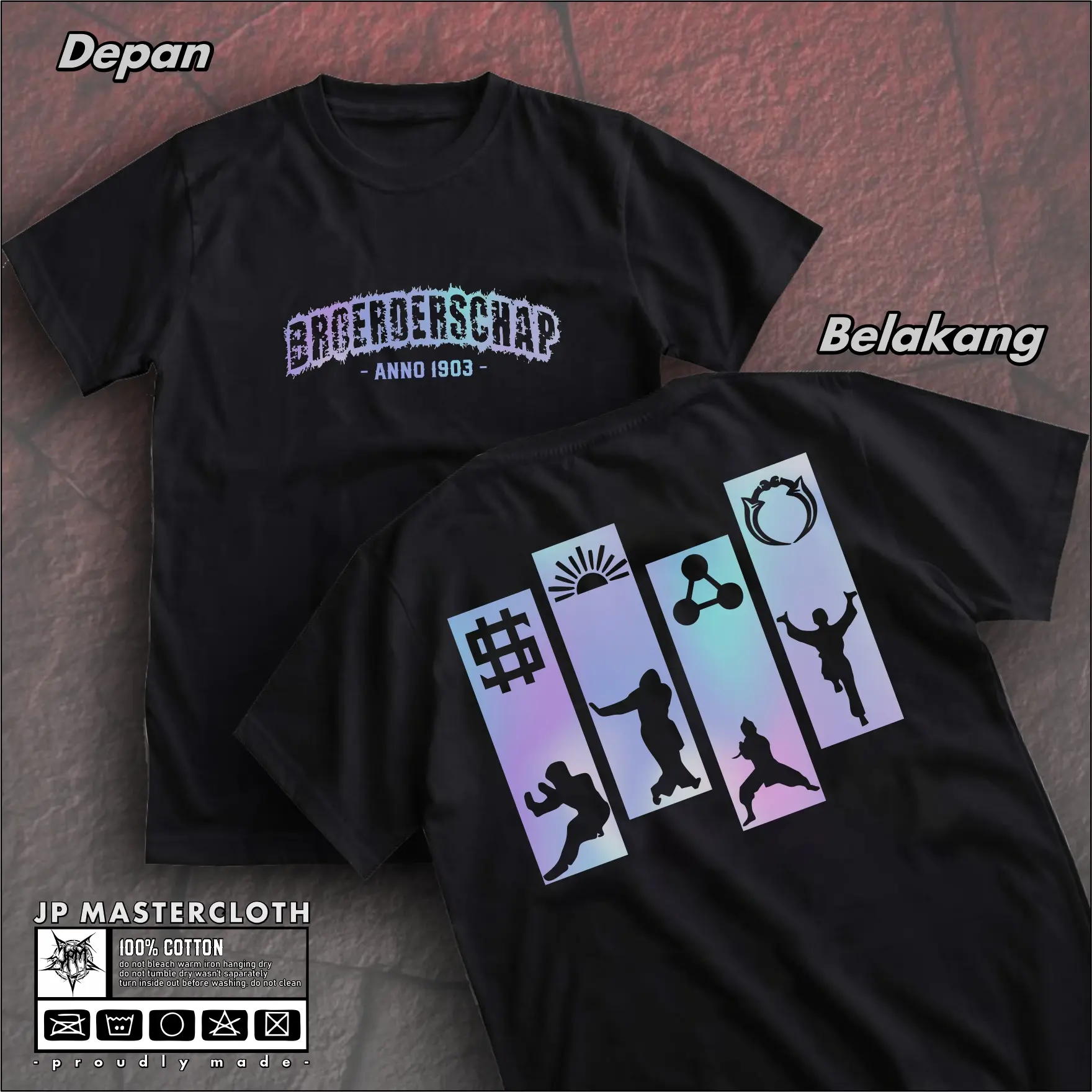 Kaos Pshwtm Winongo Efek Hologram Combed 30s
