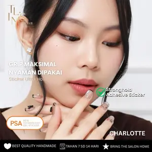 TL.IMS X CHARLOTTE FAKE NAILS PREMIUM LEM KUAT NAIL ART - KUKU PALSU TEMPEL REUSABLE HANDMADE