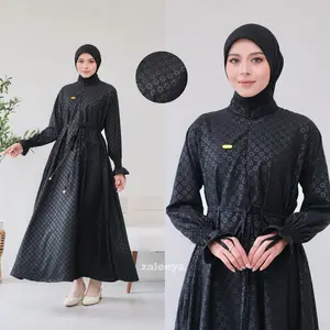 Shofa Abaya Embos Forzaleta Basic Star Gamis Umroh Haji Exclusive Hitam Premium