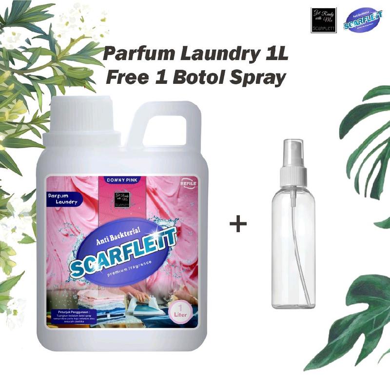 Parfum Loundry Premium Scarflett Tahan Lama 25 varian 1 Liter FREE BOTOL SPRAY JUMBO 300ML Blue Pink 6
