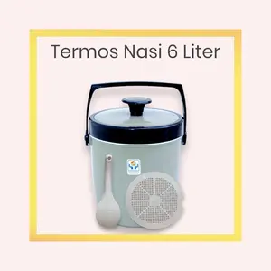 Termos Nasi 6 Liter / Termos Es / Rice Bucket Food Grade Plastik (Bonus Centong + Saringan)