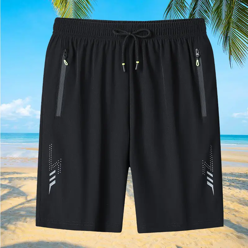【 M-8XL 】 Large Size Ice Silk Shorts For Men Summer Thin Sports And Leisure Versatile Short Pants