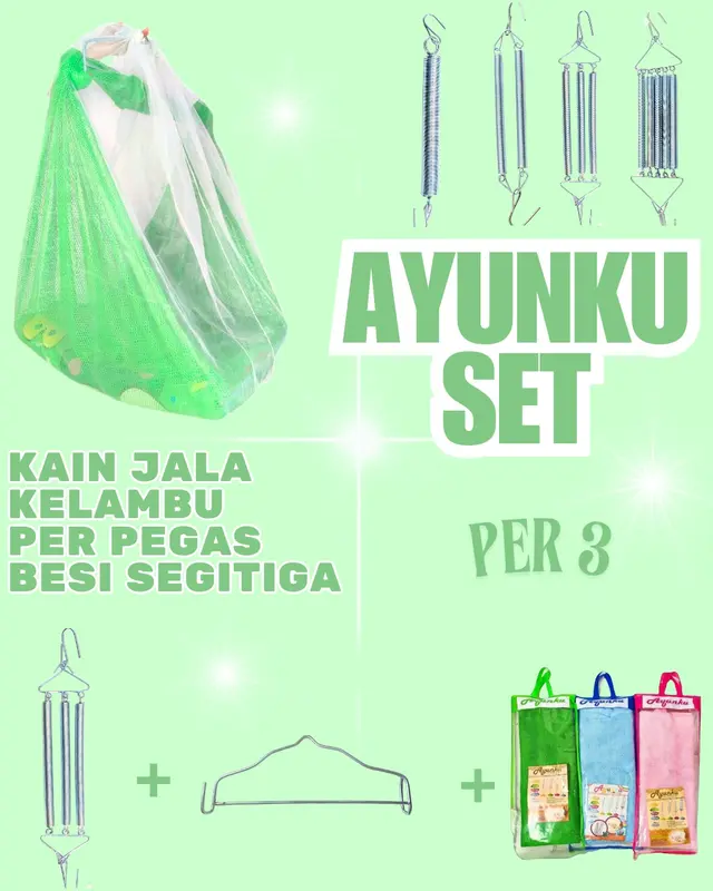 Ayunan Bayi AYUKU Set PER Jumbo, Dua, Tiga, Lima - 1 paket perlengkapan bayi ayunan  cable Furniture 5