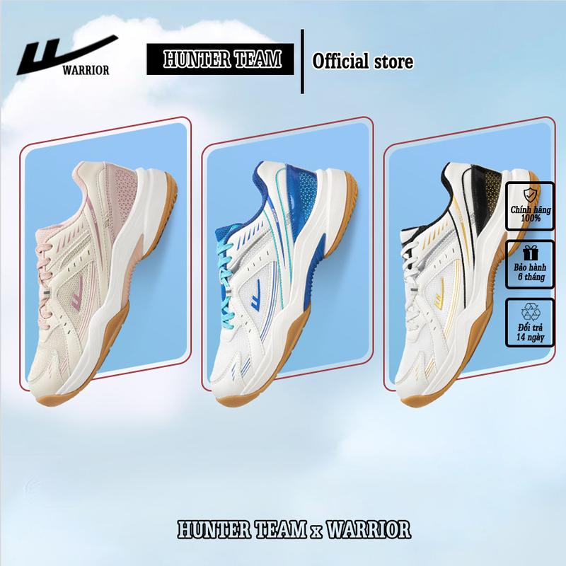 Giày Pickleball Tennis Cầu lông Bóng Chuyền chính hãng Warrior Đế cao su chống mài mòn bám sân chống lật cổ chân - W040