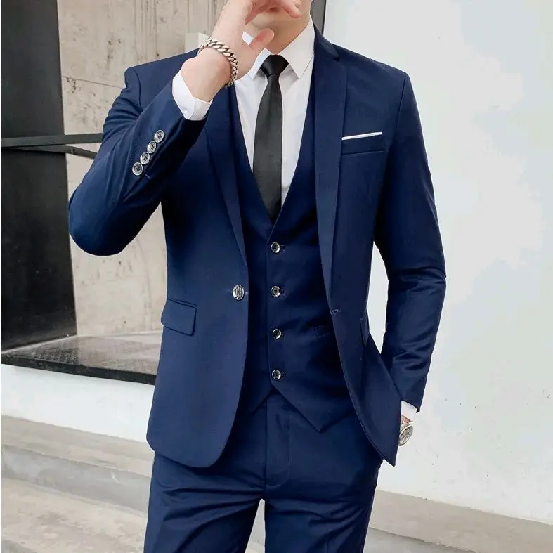 SETELAN JAS PRIA 3in1/SETELAN JAS ROMPI CELANA FORMAL PRIA/SETELAN JAS NIKAH/SETELAN BLAZER SLIMFIT FREE DASI