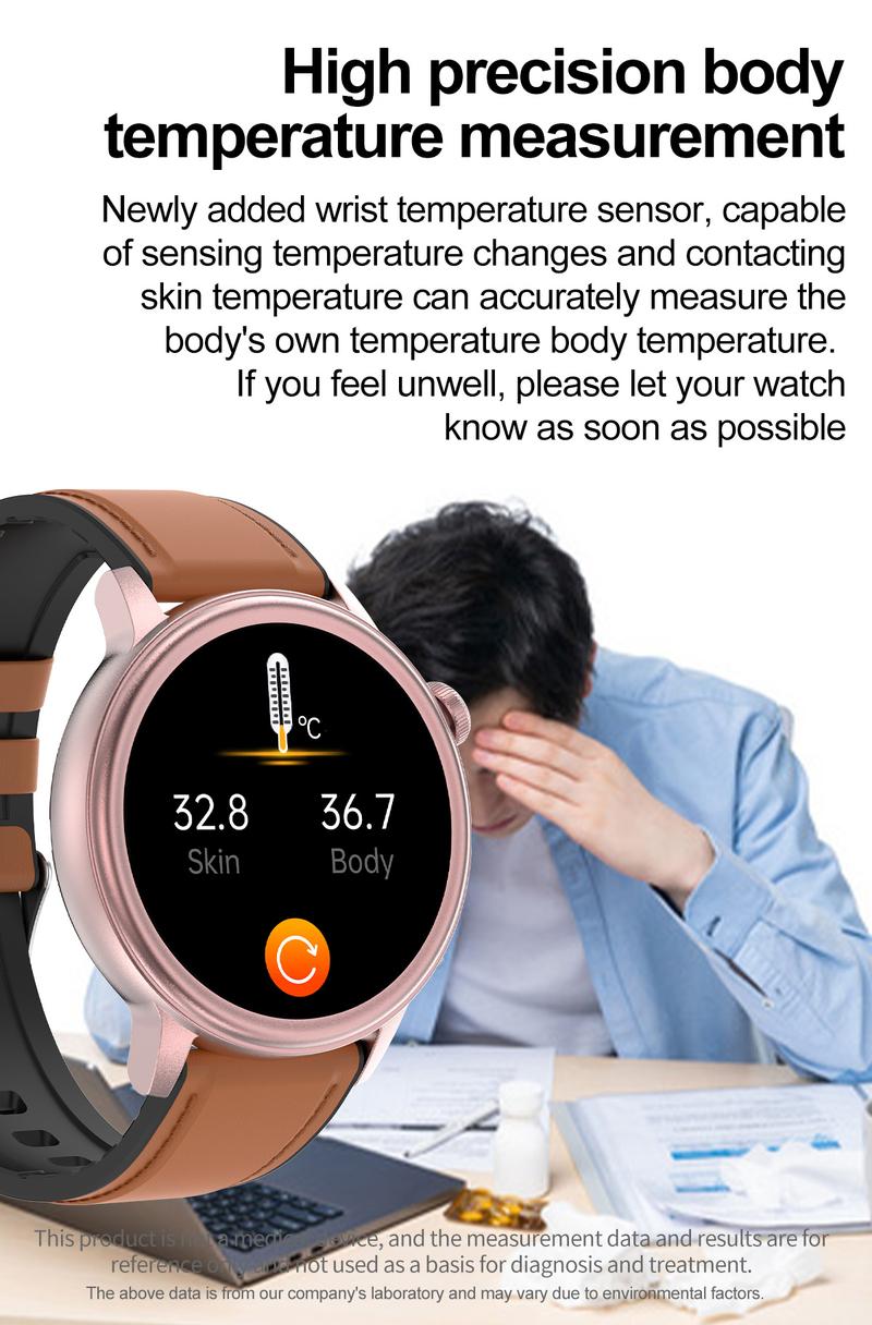 Product Introduction of Jam tangan pintar Non-Invasive Blood Glucose Blood Lipid Uric Acid Smartwatch ECG Body Temperature Blood Pressure Monitoring Untuk Pria Wanita Bluetooth Call Tahan air Bracelet VS ET481 ET310 ET470 20
