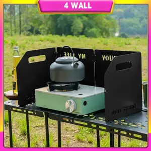 【COD】Plat Penahan Angin Kompor Portable Windshield kompor outdoor light stove folding windshield