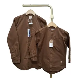 BROWN COKLAT TUA SAJUAK TG PREMIUM BAJU KEMEJA KOKO KEMKO COUPLE PASANGAN AYAH ANAK LENGAN PANJANG PENDEK KANCING FULL TERBARU ORIGINAL