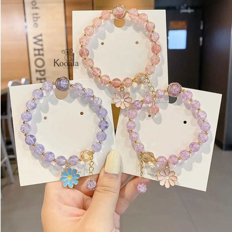 Gelang Manik Kriss tal Rumbai Berwarna Warni Gaya Korean Kreatif Wanita