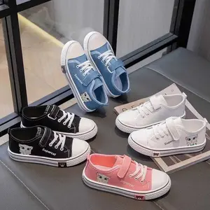 Sepatu Sneakers Simple Anak Imprt hitam pink biru Printing TWT