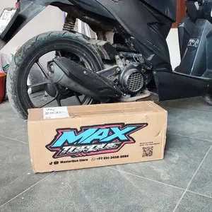 MAX TORQUE Knalpot Standar Racing Type MC-26 BRAKET 1 Moncong Cincin Suara Bass Adem Dan Gahar untuk Vario Nmax PCX Beat Mio Scoopy Fino Genio Xeon