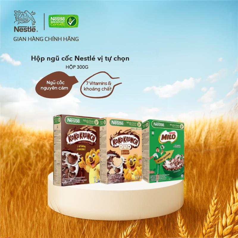 Nestlé VN Hộp Ngũ cốc ăn sáng vị tự chọn gồm Milo Koko Kruch Koko Kruch Dou Honey Star - ST