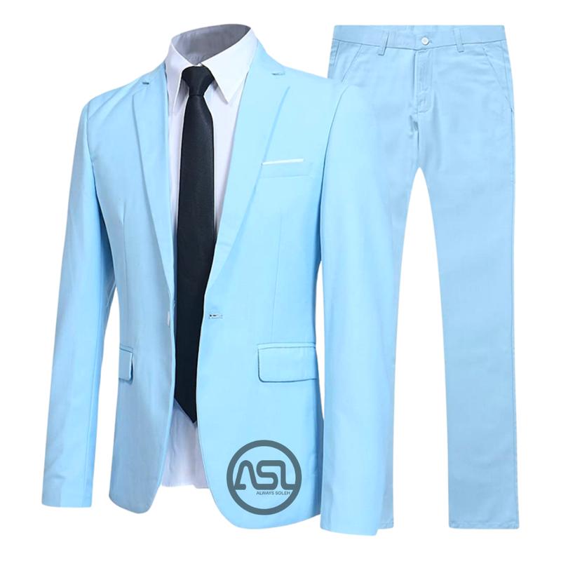 Setelan Jas Pria Formal Slimfit Premium Elegan Stelan Blazer Cowok Hitam Korean Style Casual 3
