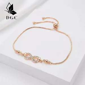 D.G.C✨COD✅Gelang Titanium Wanita Anti Karat Lapis Eams Cantik Berlian Cinta Korean Style Fashion Aksecoris Gelang Serut Perhiasan Dawasa D822