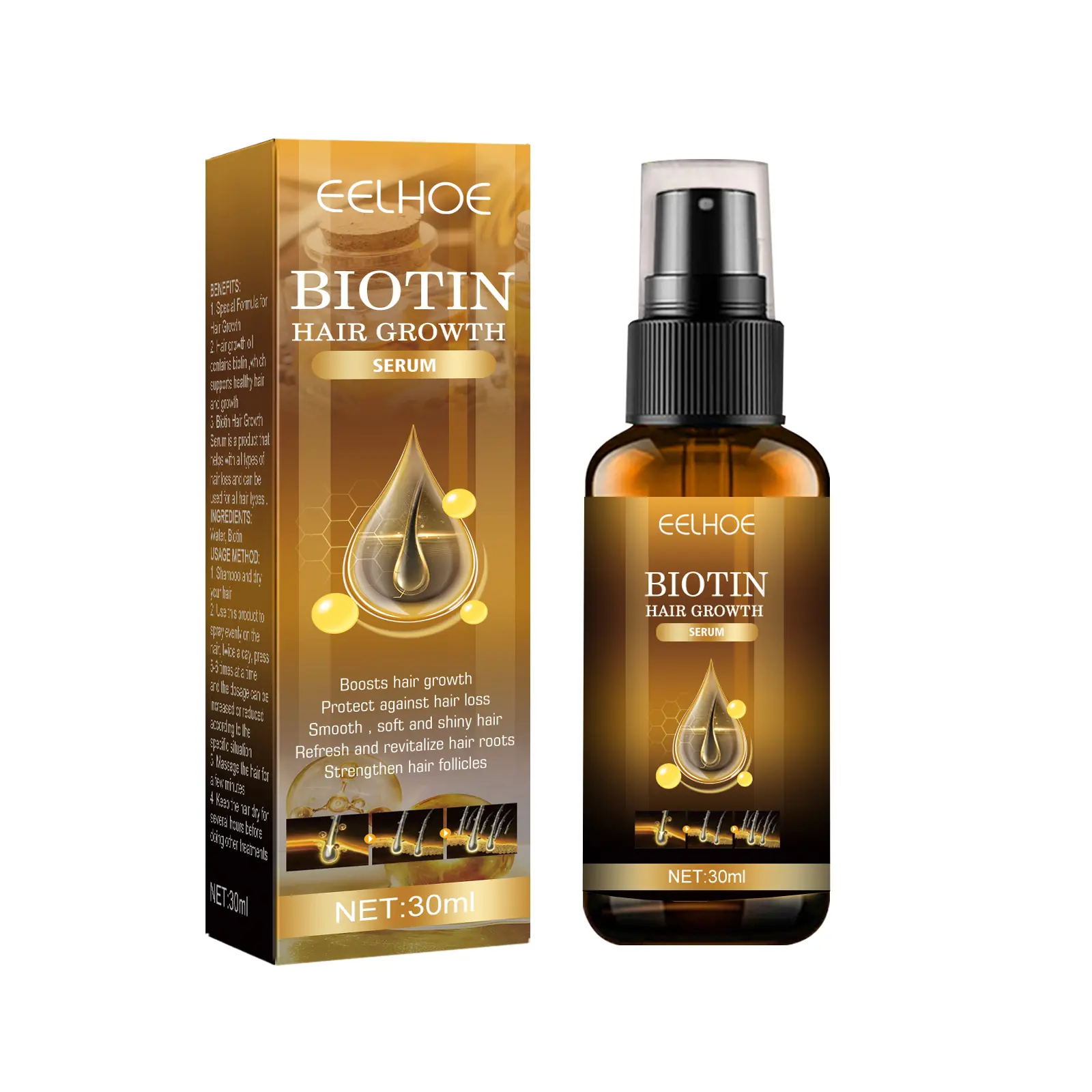 Biotin Hair Growth Spray Strong Anti-Rip Repair Hair Nourishing Hair Strengthening Hair Root spray