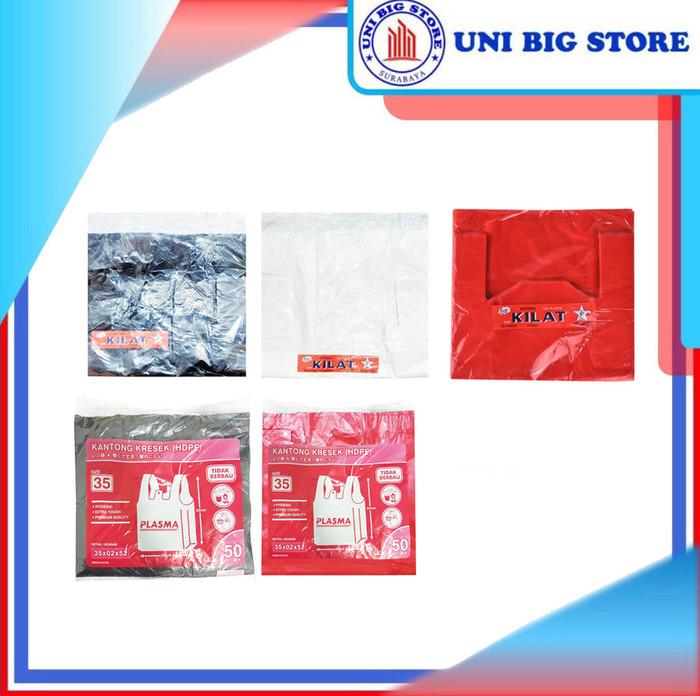 Gambar Tas Kantong Kresek BINTANG KILAT 35 02 52 Hitam Putih Merah 50 Lbr dari Uni Big Store Kota Surabaya Tokopedia