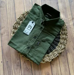 kemeje pendek katun sigaret premium Pria Muda Kain Tebal Motif Distro