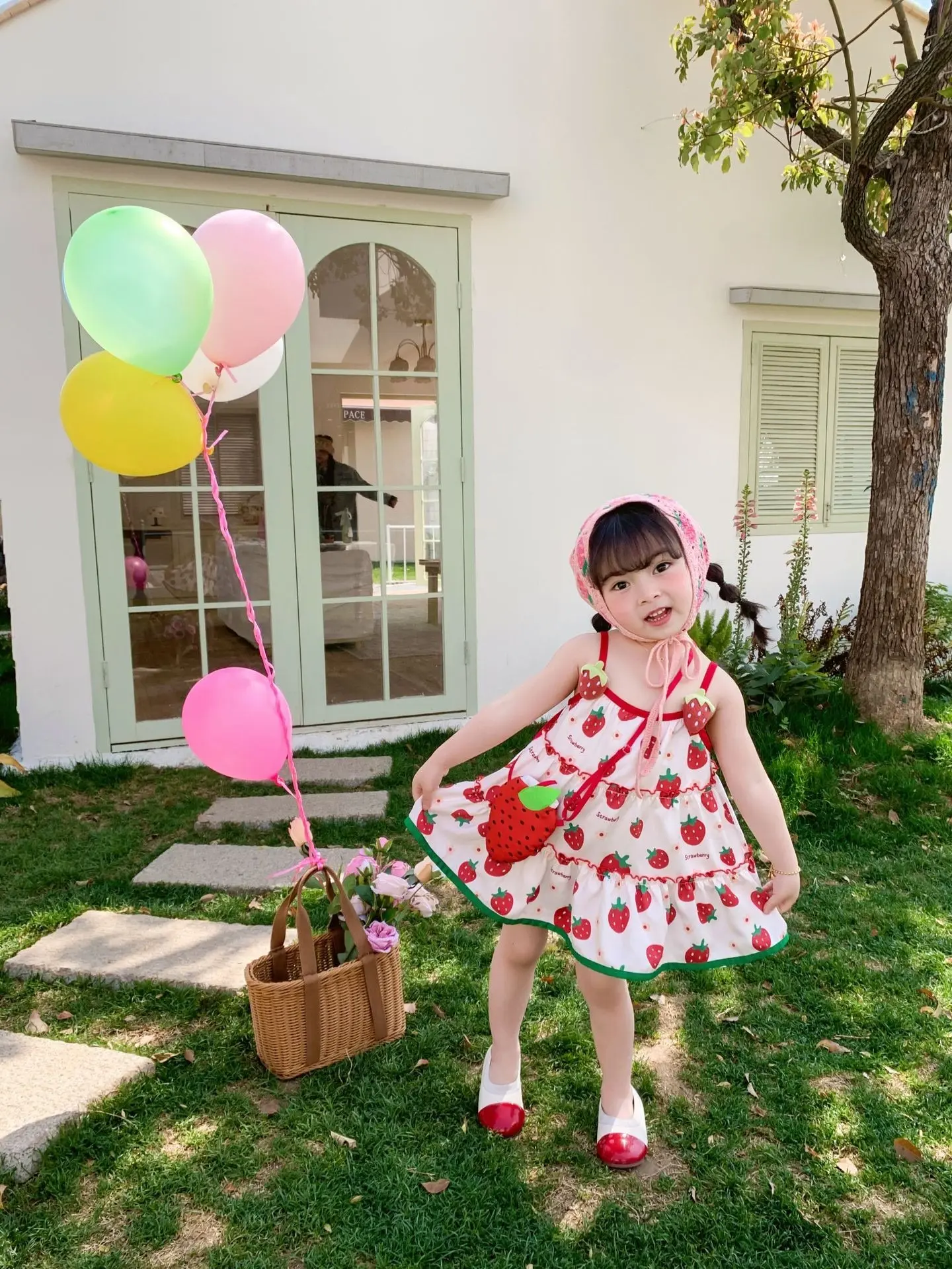 strawberry embroidered dress Strawberry Embroidered Smocked Dress – Southern Gyp Boutique main image 0