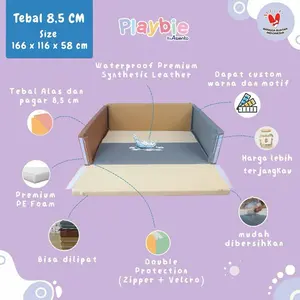 Playmat Bayi Model Bumperbox 150x100 Coffee Series