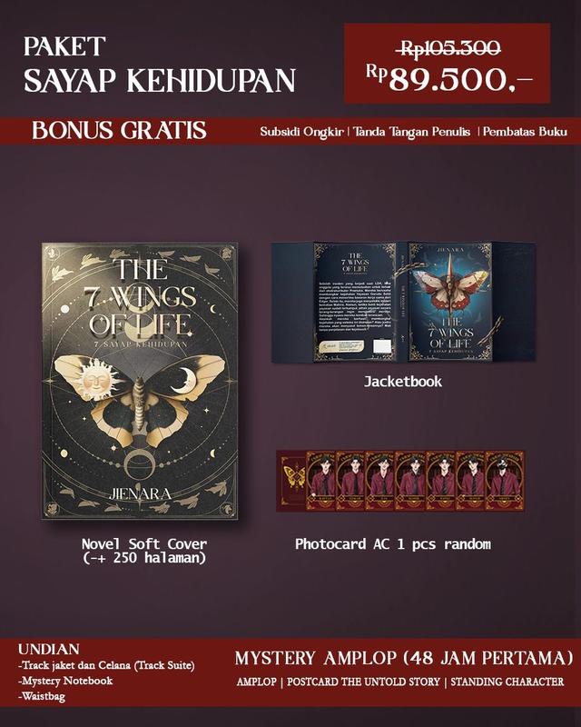 Novel 7 SAYAP KEHIDUPAN - THE 7 WINGS OF LIFE - Jienara - Penerbit Akad 0