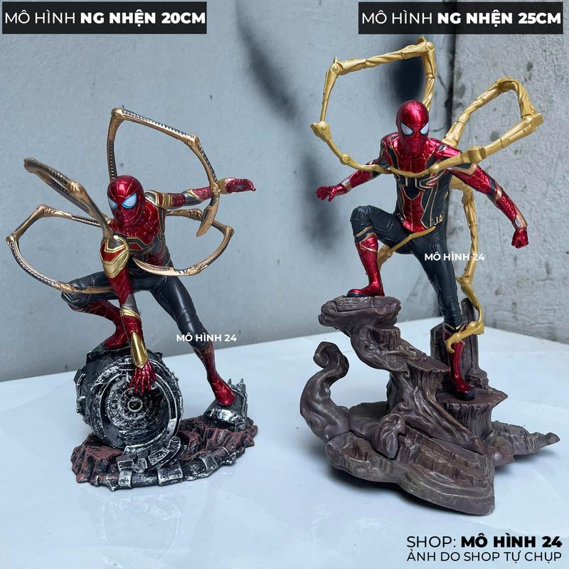  Mô hình Đồ Chơi Người Nhện Siêu Anh Hùng Spider Iron Suit - Mô hình người nhện Spider Man Chiến đấu Decor Taplo Ô Tô 