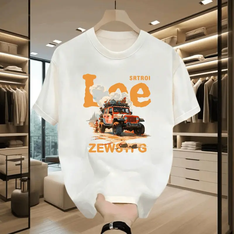 Kaos Tren Cetak Fashion Pria dan Wanita Muda 2025 - Bahan Nyaman - Toko Fashion 3